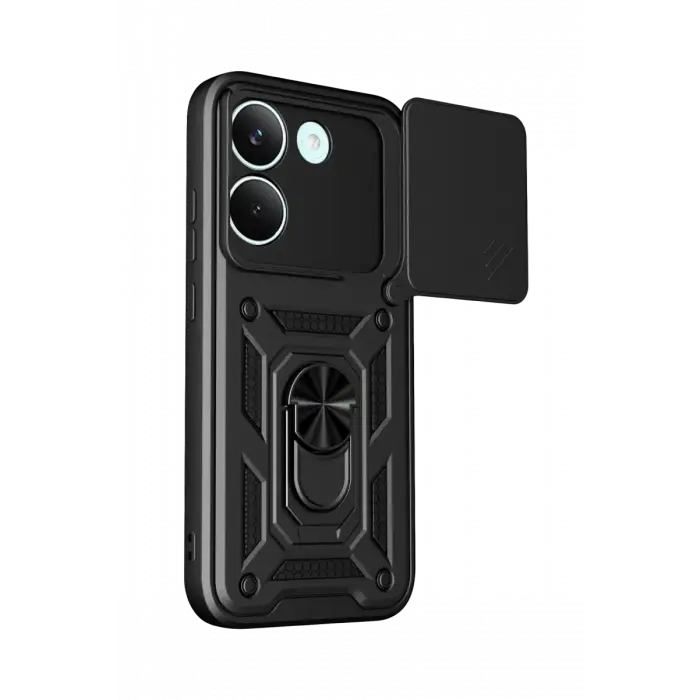 Newface Xiaomi Poco X8 Pro Pars Lens Yüzüklü Silikon - Siyah