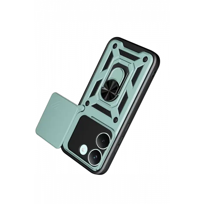 Newface Xiaomi Poco X8 Pro Pars Lens Yüzüklü Silikon - Yeşil