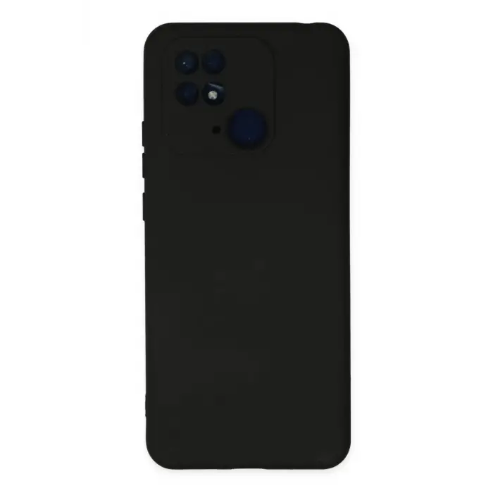 Newface Xiaomi Redmi 10C Kılıf Nano içi Kadife Silikon - Siyah