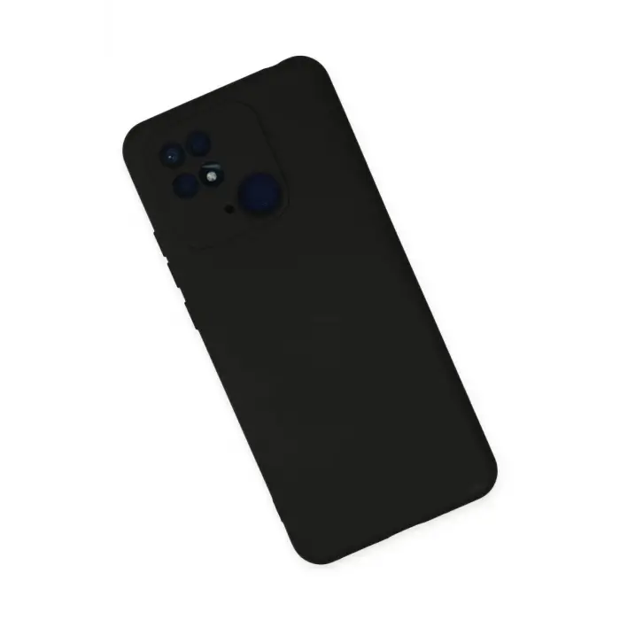 Newface Xiaomi Redmi 10C Kılıf Nano içi Kadife Silikon - Siyah