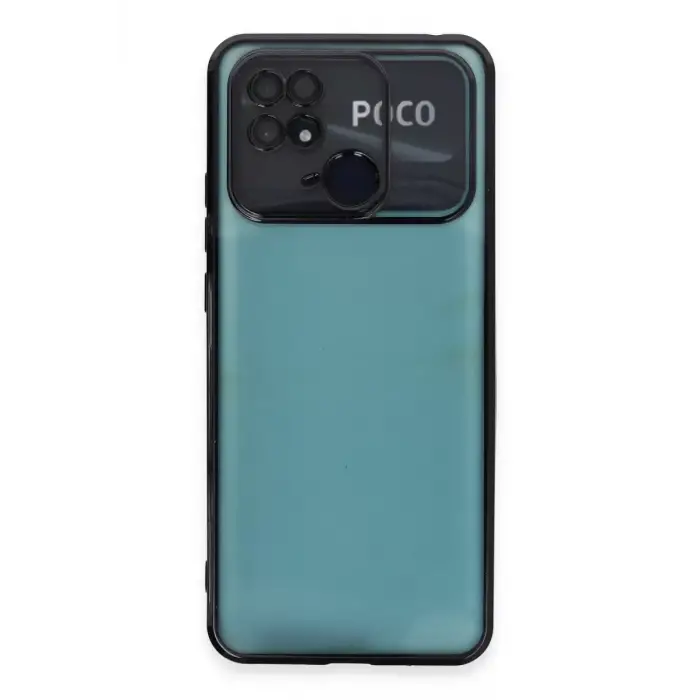 Newface Xiaomi Redmi 10C Kılıf Razer Lensli Silikon - Siyah