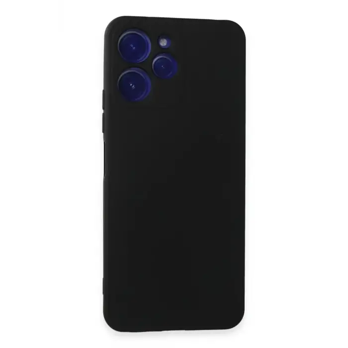 Newface Xiaomi Redmi 12 Kılıf Nano içi Kadife Silikon - Siyah