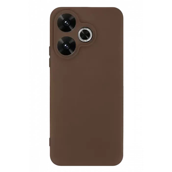 Newface Xiaomi Redmi 13 4G Kılıf First Silikon - Kahverengi