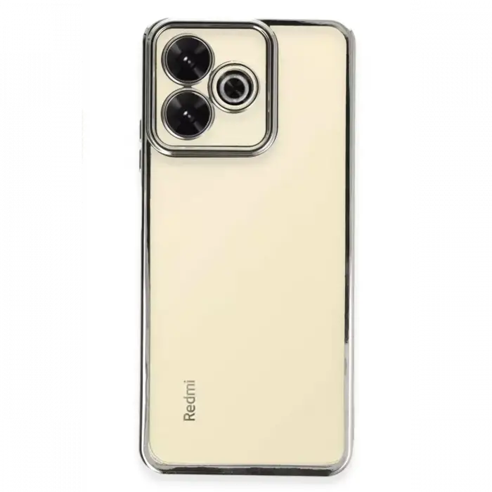 Newface Xiaomi Redmi 13 4G Kılıf Razer Lensli Silikon - Gümüş