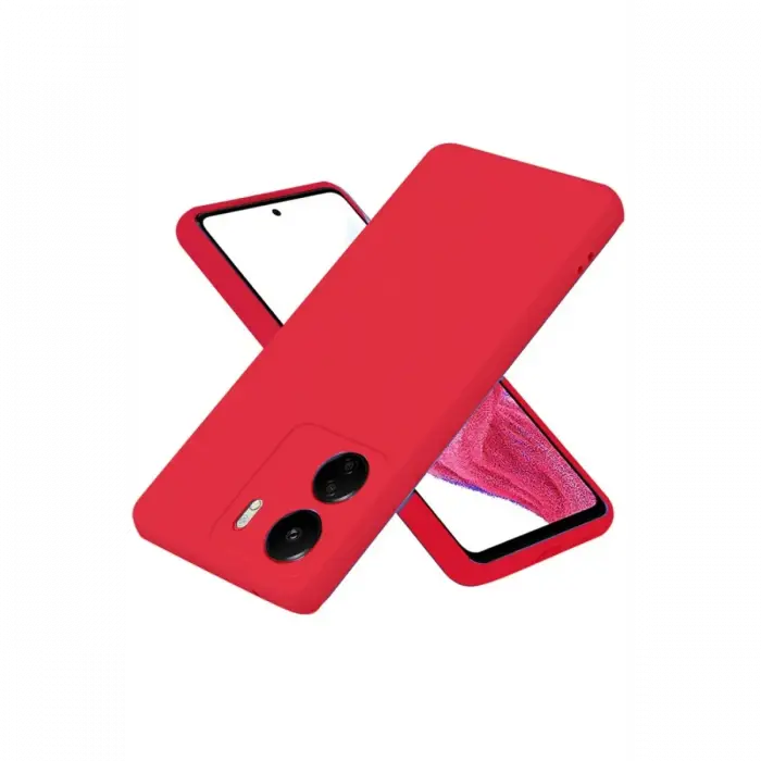 Newface Xiaomi Redmi 13C Kılıf First Silikon - Kırmızı