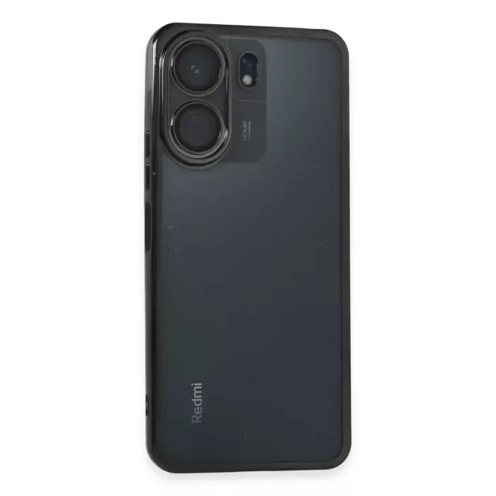 Newface Xiaomi Redmi 13C Kılıf Razer Lensli Silikon - Siyah