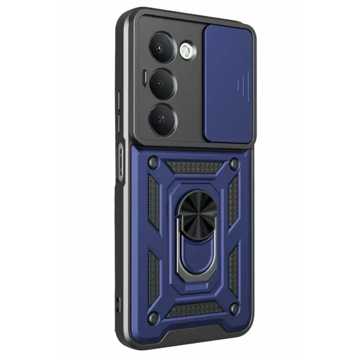 Newface Xiaomi Redmi 15 4G Pars Lens Yüzüklü Silikon - Lacivert