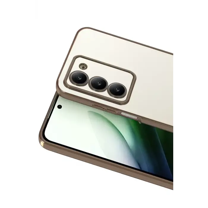 Newface Xiaomi Redmi 15 4G Razer Lensli Silikon - Çöl Titanyum