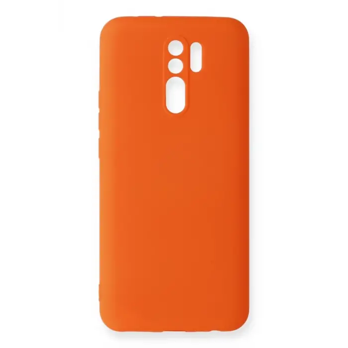Newface Xiaomi Redmi 9 Kılıf Nano içi Kadife Silikon - Turuncu