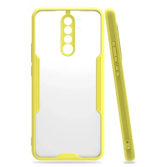 Newface Xiaomi Redmi 9 Kılıf Platin Silikon - Sarı