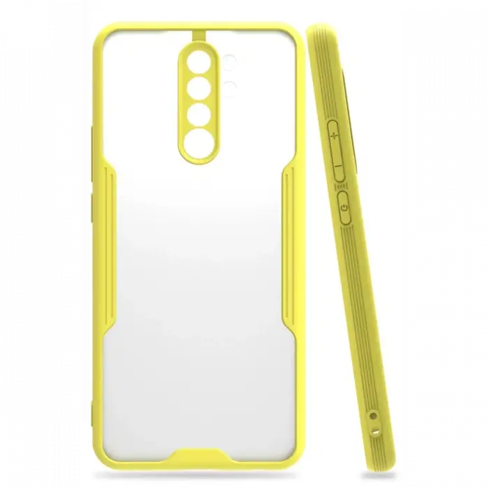Newface Xiaomi Redmi 9 Kılıf Platin Silikon - Sarı