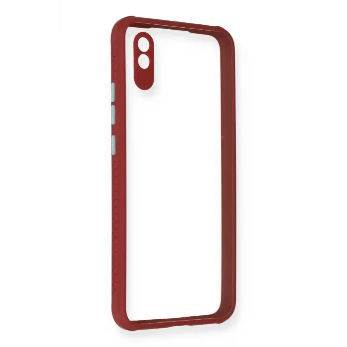 Newface Xiaomi Redmi 9A Kılıf Miami Şeffaf Silikon - Fuşya