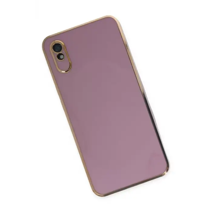 Newface Xiaomi Redmi 9A Kılıf Volet Silikon - Mor