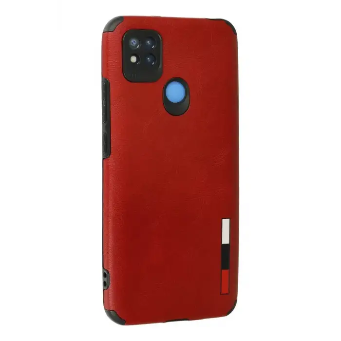Newface Xiaomi Redmi 9C Kılıf Loop Deri Silikon - Kırmızı