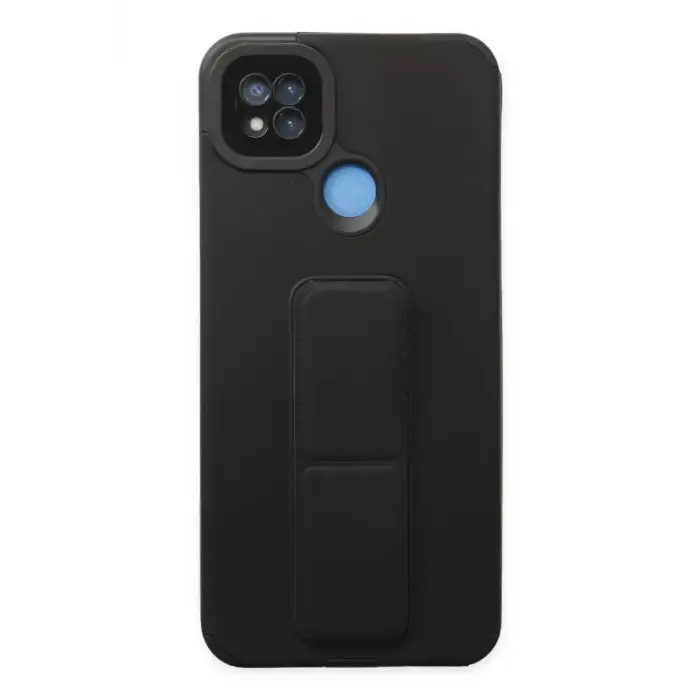 Newface Xiaomi Redmi 9C Kılıf Mega Standlı Silikon - Siyah