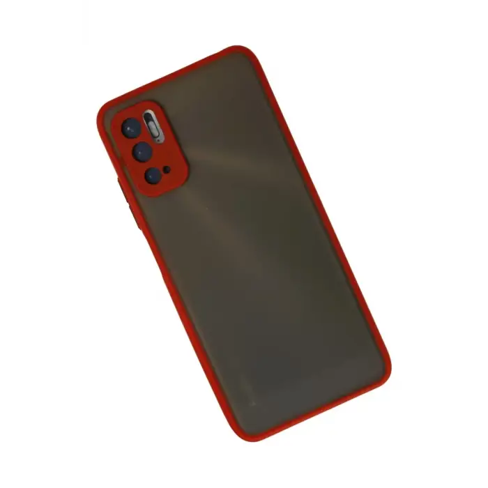 Newface Xiaomi Redmi Note 10 5G Kılıf Montreal Silikon Kapak - Kırmızı
