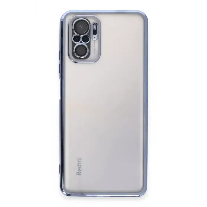 Newface Xiaomi Redmi Note 10 Kılıf Razer Lensli Silikon - Açık Mavi