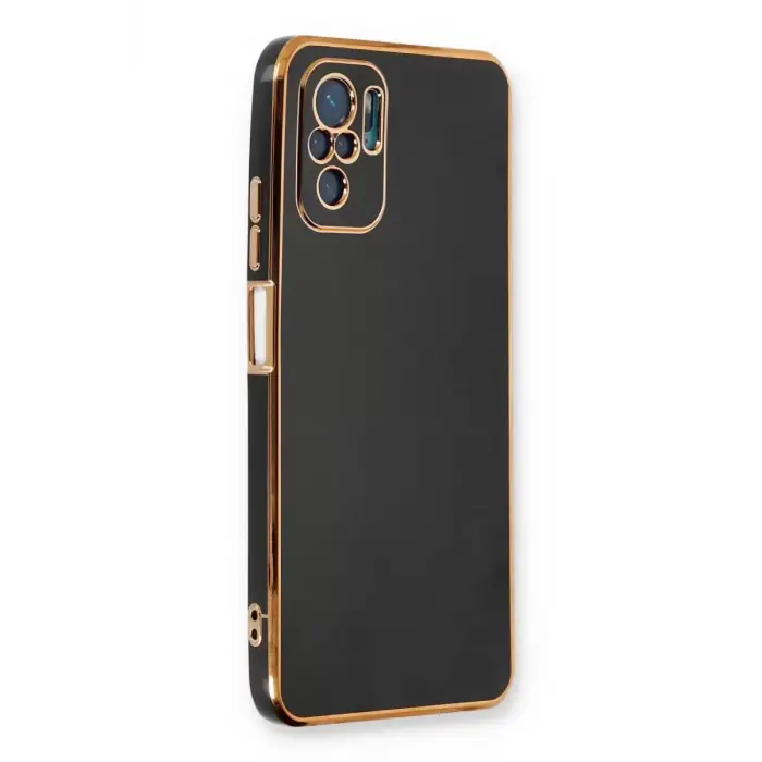 Newface Xiaomi Redmi Note 10 Kılıf Volet Silikon - Siyah