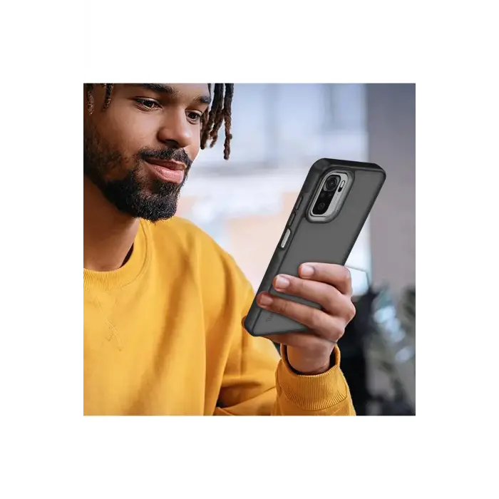 Newface Xiaomi Redmi Note 10 Pro Kılıf Elegant Kapak - Siyah