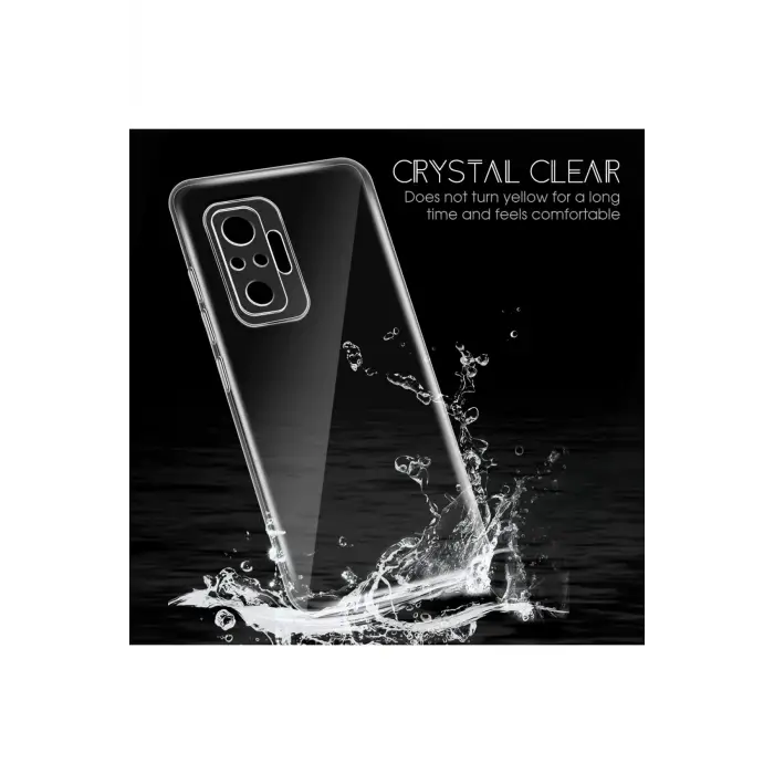 Newface Xiaomi Redmi Note 10 Pro Kılıf Lüx Şeffaf Silikon