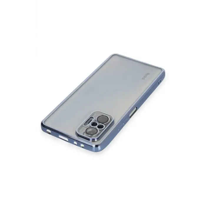 Newface Xiaomi Redmi Note 10 Pro Kılıf Razer Lensli Silikon - Açık Mavi