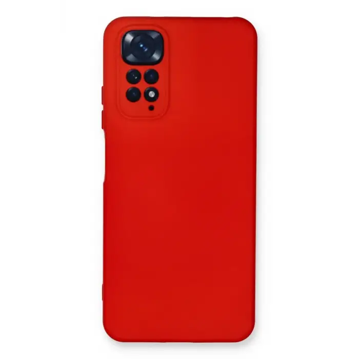 Newface Xiaomi Redmi Note 11 Kılıf Nano içi Kadife Silikon - Kırmızı
