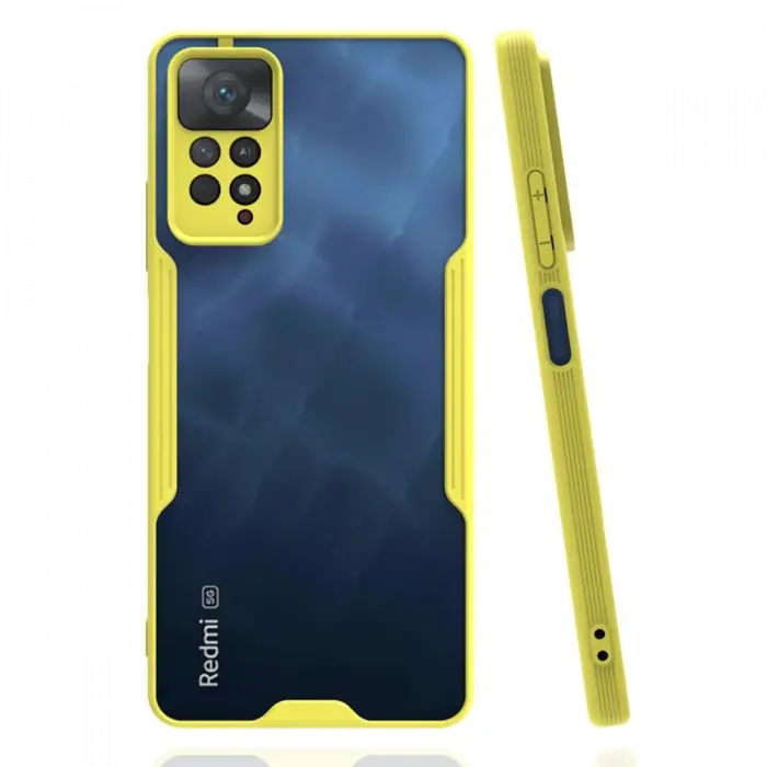 Newface Xiaomi Redmi Note 11 Pro Kılıf Platin Silikon - Sarı