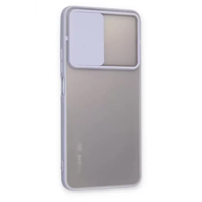 Newface Xiaomi Redmi Note 11 Pro Plus 5G Kılıf Palm Buzlu Kamera Sürgülü Silikon - Lila