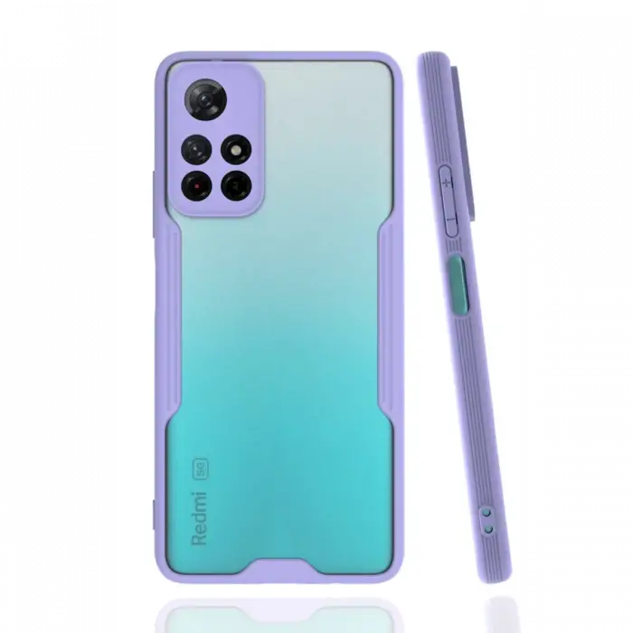 Newface Xiaomi Redmi Note 11T Kılıf Platin Silikon - Lila