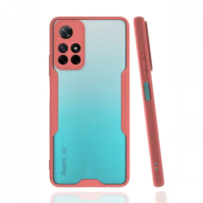 Newface Xiaomi Redmi Note 11T Kılıf Platin Silikon - Pembe