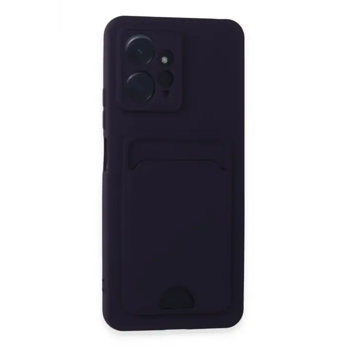 Newface Xiaomi Redmi Note 12 4G Kılıf Kelvin Kartvizitli Silikon - Derin Mor