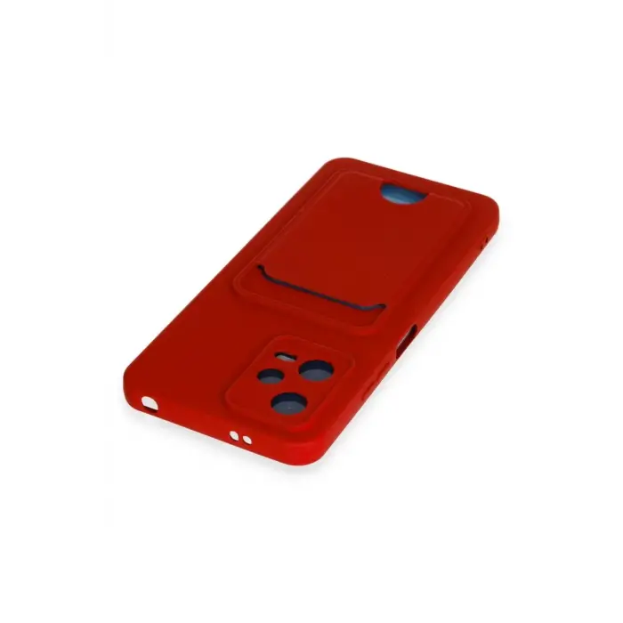 Newface Xiaomi Redmi Note 12 4G Kılıf Kelvin Kartvizitli Silikon - Kırmızı