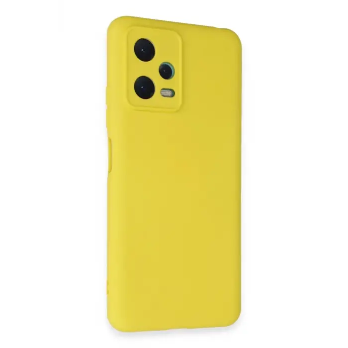 Newface Xiaomi Redmi Note 12 5G Kılıf Nano içi Kadife Silikon - Sarı