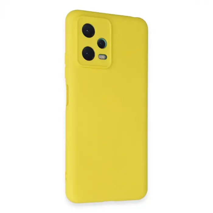 Newface Xiaomi Redmi Note 12 5G Kılıf Nano içi Kadife Silikon - Sarı