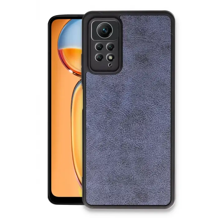 Newface Xiaomi Redmi Note 12 Pro 4G Kılıf Aras Deri Kapak - Lacivert