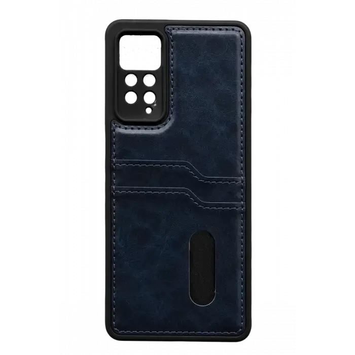 Newface Xiaomi Redmi Note 12 Pro 4G Kılıf Sara Kartvizitli Deri Kılıf - Lacivert
