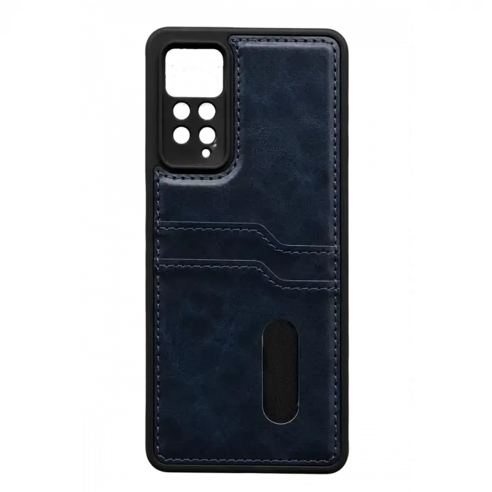 Newface Xiaomi Redmi Note 12 Pro 4G Kılıf Sara Kartvizitli Deri Kılıf - Lacivert