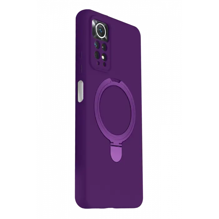 Newface Xiaomi Redmi Note 12 Pro 4G Regal Magsafe Standlı Kapak - Derin Mor