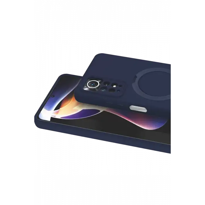 Newface Xiaomi Redmi Note 12 Pro 4G Regal Magsafe Standlı Kapak - Lacivert