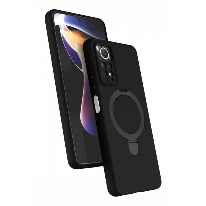 Newface Xiaomi Redmi Note 12 Pro 4G Regal Magsafe Standlı Kapak - Siyah