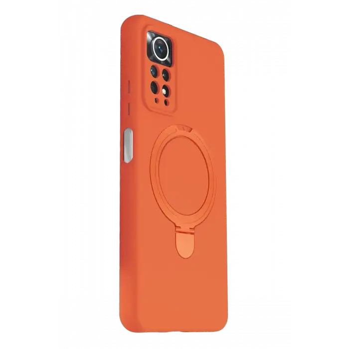 Newface Xiaomi Redmi Note 12 Pro 4G Regal Magsafe Standlı Kapak - Turuncu