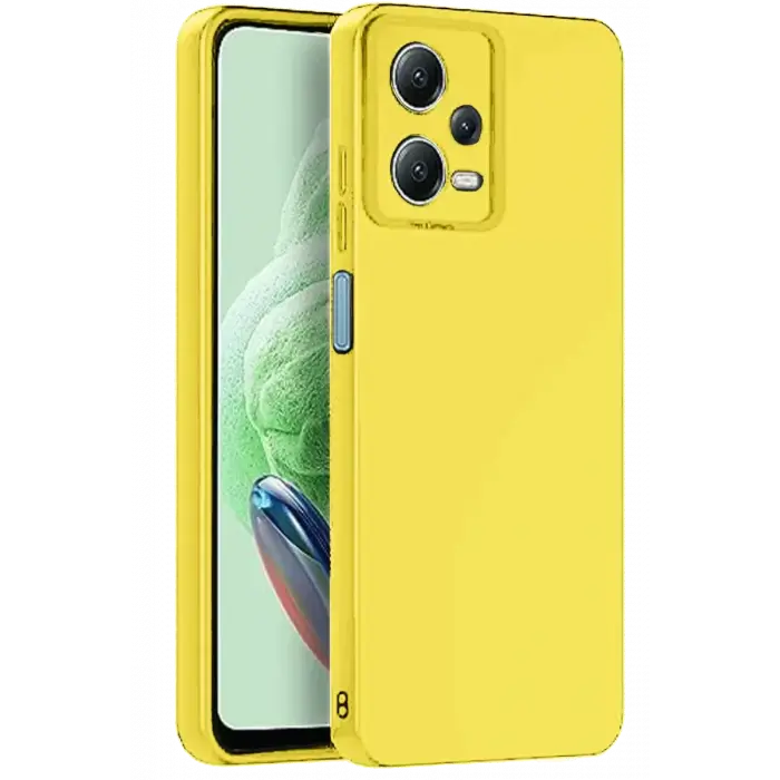 Newface Xiaomi Redmi Note 12 Pro 5G Kılıf Nano içi Kadife Silikon - Sarı