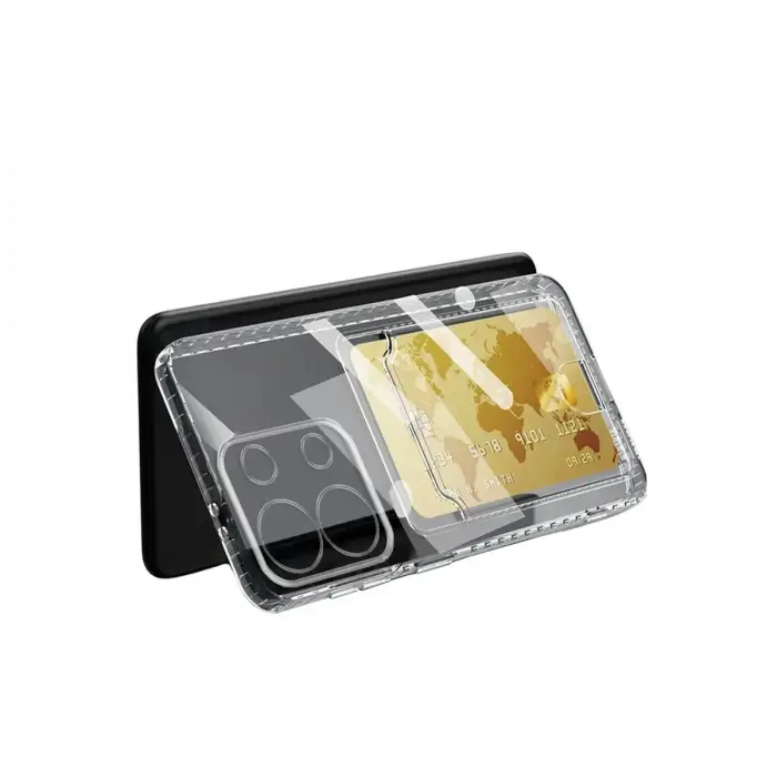 Newface Xiaomi Redmi Note 13 4G Kılıf Kart Şeffaf Silikon - Şeffaf