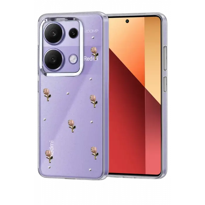 Newface Xiaomi Redmi Note 13 Pro 4G Fiyonk Desenli Kapak - Desen 6