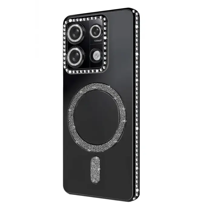 Newface Xiaomi Redmi Note 13 Pro 4G Joke Simli Magneticsafe Kılıf - Siyah