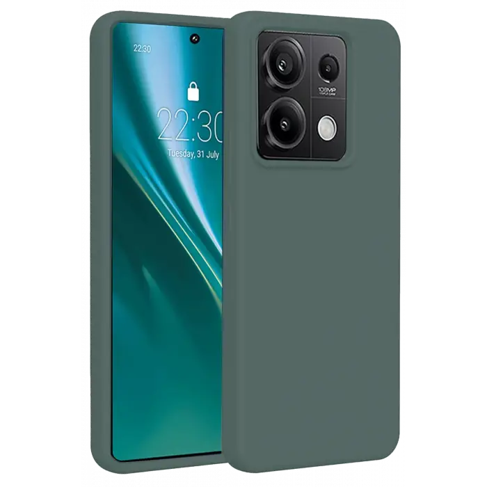 Newface Xiaomi Redmi Note 13 Pro 4G Kılıf First Silikon - Koyu Yeşil