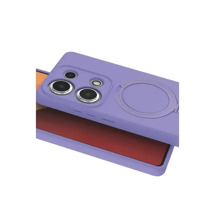 Newface Xiaomi Redmi Note 13 Pro 4G Regal Magsafe Standlı Kapak - Lila