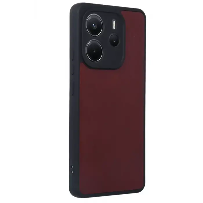 Newface Xiaomi Redmi Note 14 4G Kılıf Aras Deri Kapak - Bordo