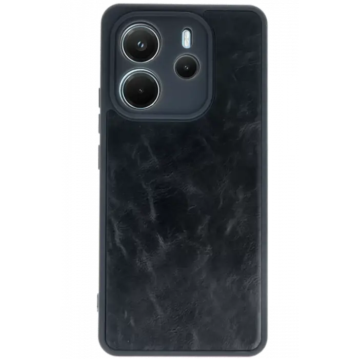 Newface Xiaomi Redmi Note 14 4G Kılıf Aras Deri Kapak - Siyah