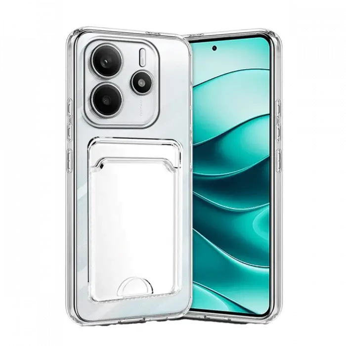 Newface Xiaomi Redmi Note 14 4G Kılıf Kart Şeffaf Silikon - Şeffaf